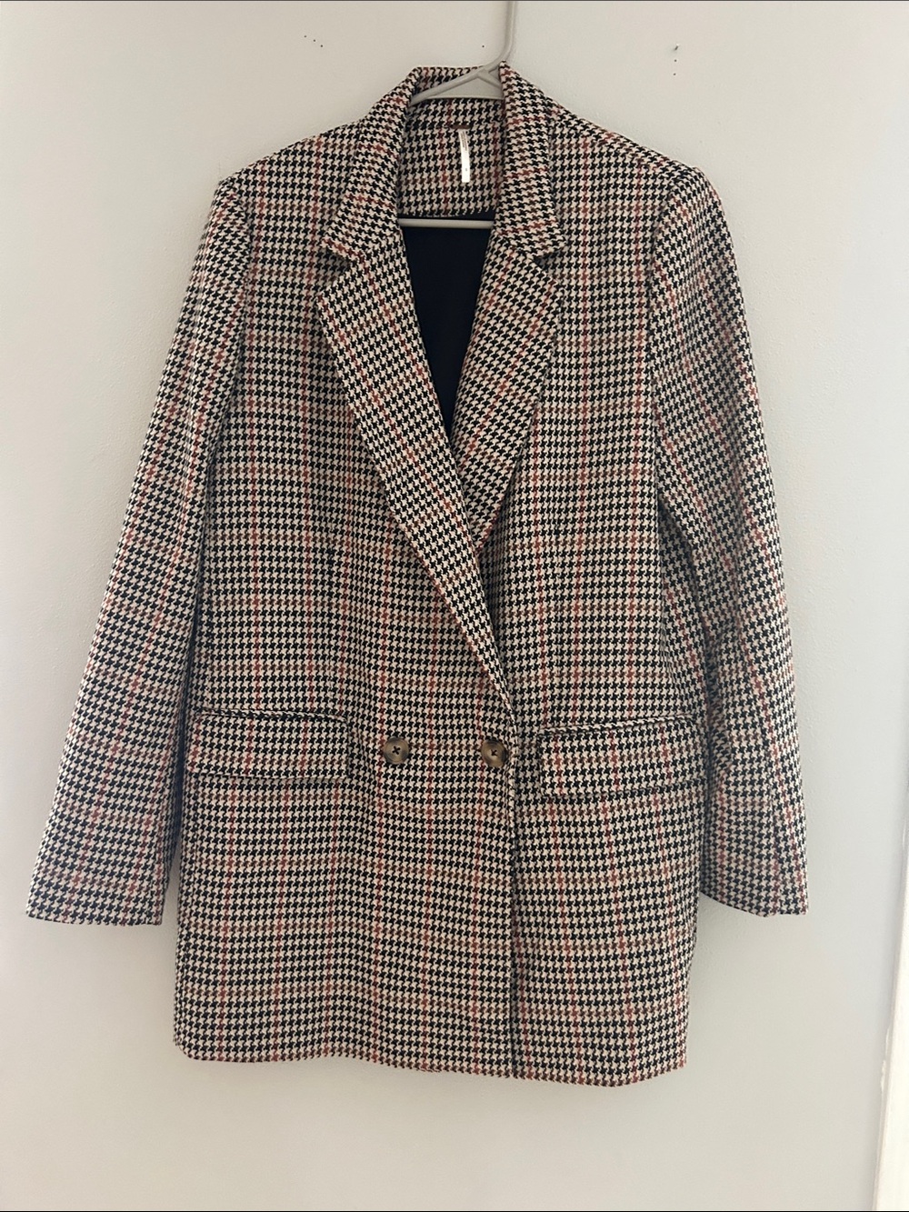 Free people Uptown Girl Houndstooth blazer